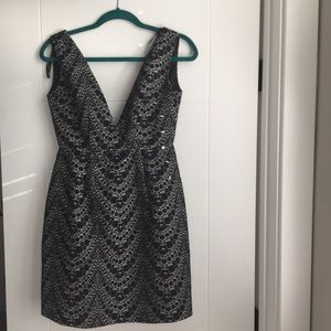 Asos deep-v cocktail dress